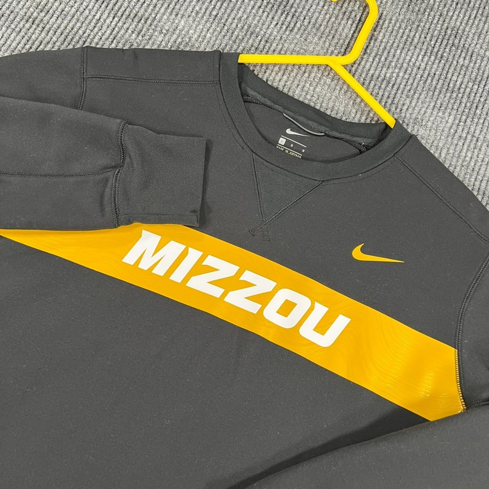 Missouri Tigers Mizzou Sweatshirt Mens Nike Large Black Long Sleeve Crew NCAA